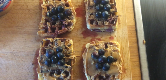 Blueberry and Peanut Butter Waffle Recipe
